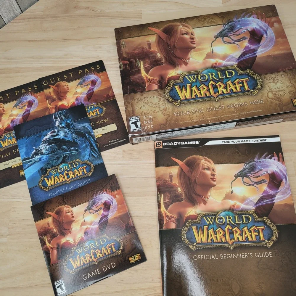 World of‎ Warcraft PC Game DVD Set w/ Beginner's Guide 2004-2013